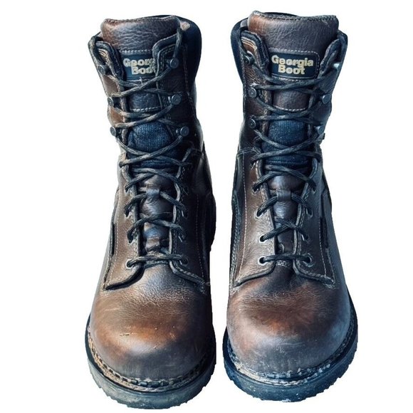 GEORGIA BOOT Multi Purpose Elite Work Boots GB00318 Brown Leather Size 10M - Picture 13 of 13